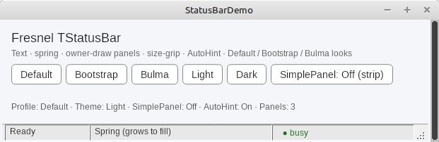 Status bar