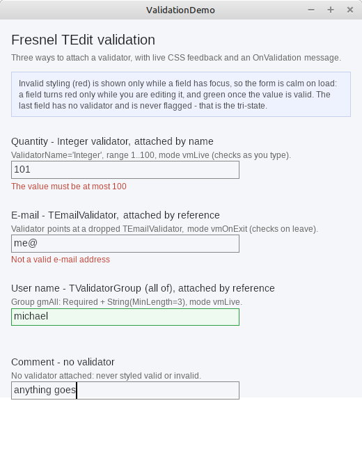 Input validation